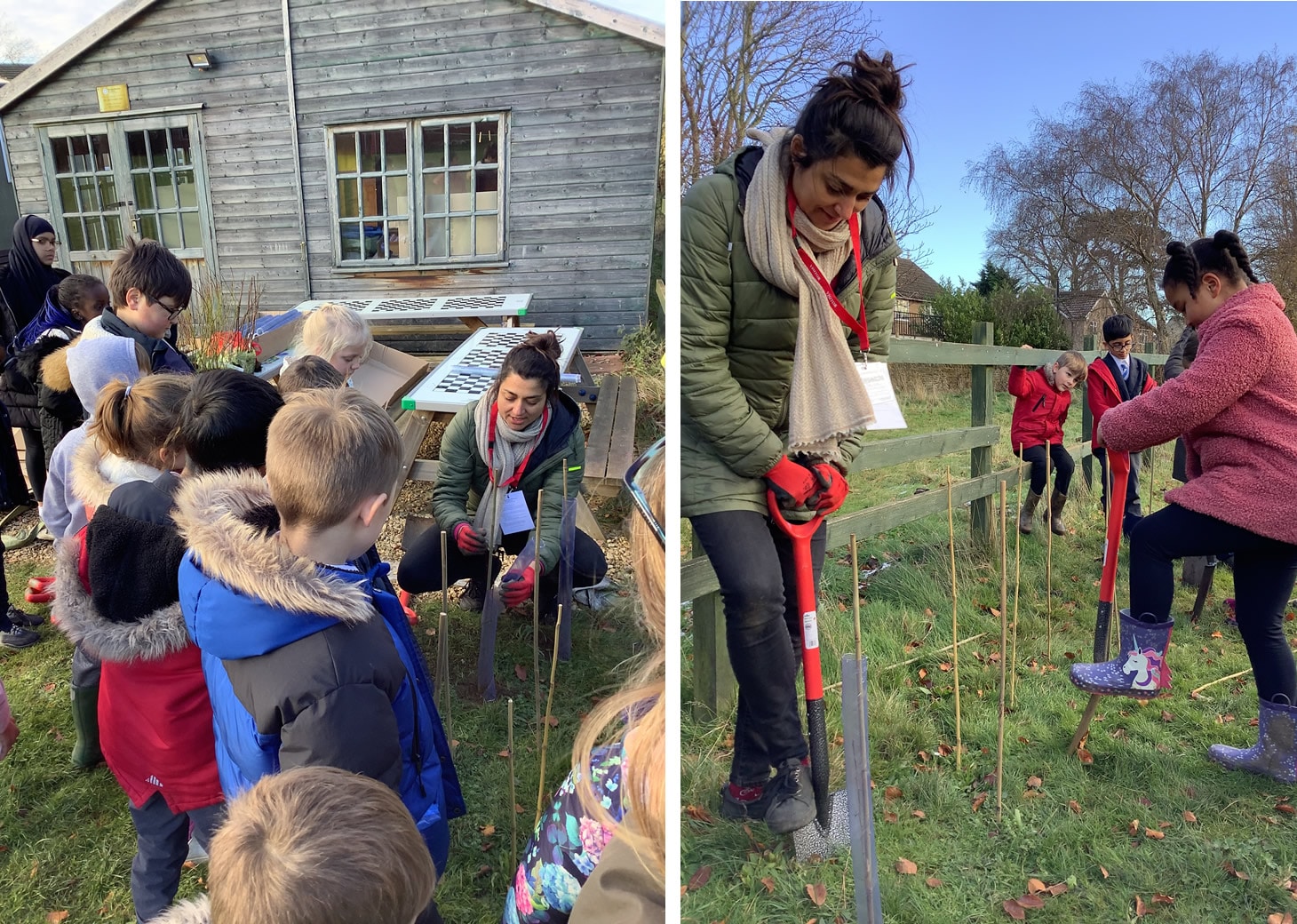Planting trees at Harriers